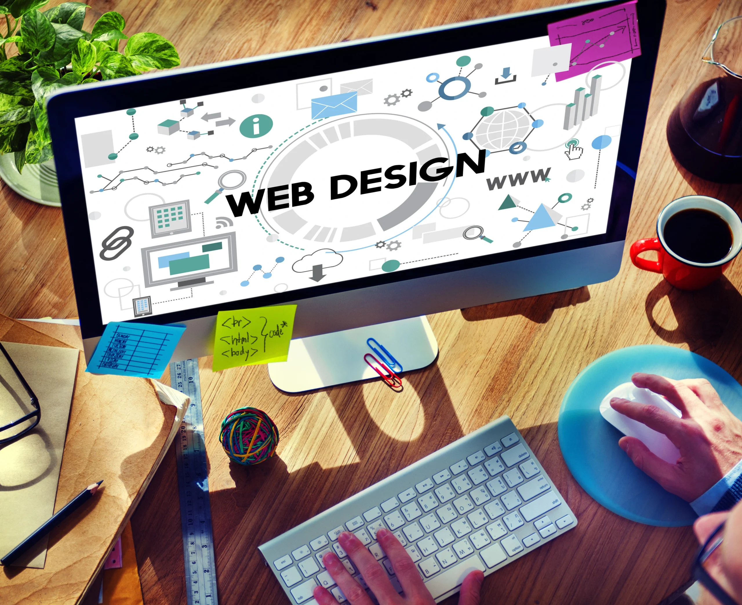 Web designing and website development.